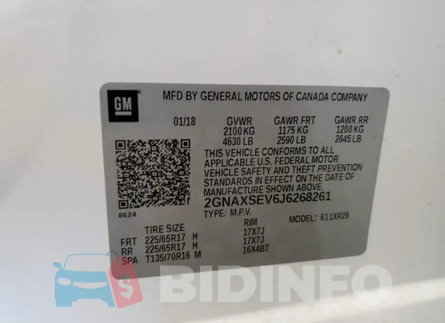 2GNAXSEV6J6268261 Photo# 10
