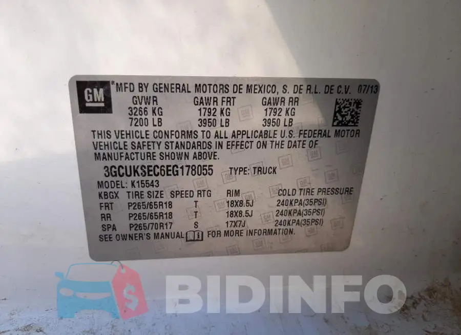 3GCUKSEC6EG178055 Photo# 10
