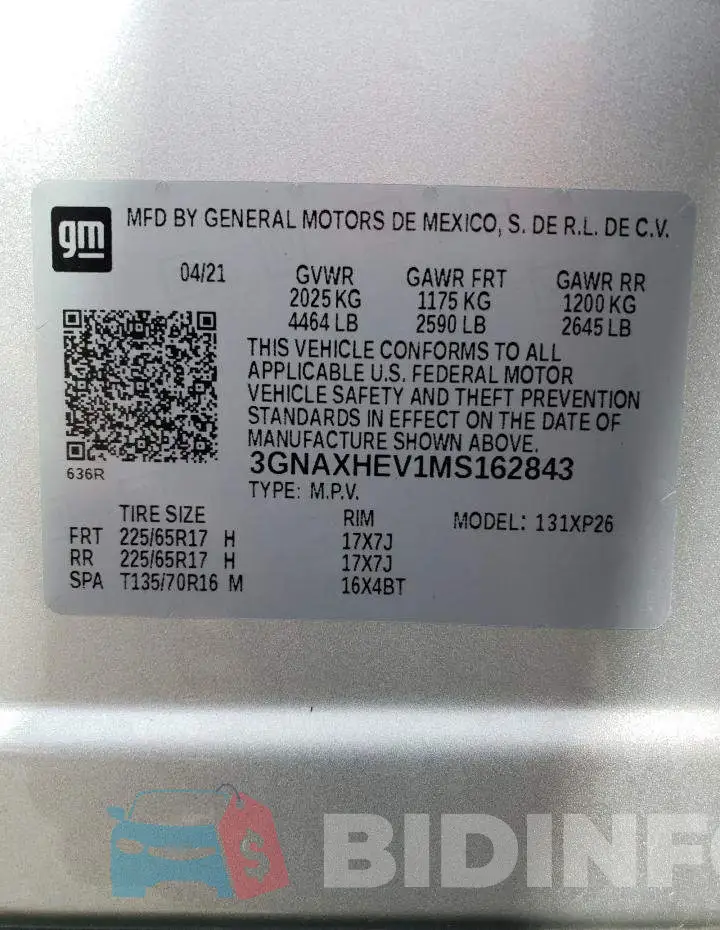 3GNAXHEV1MS162843 Photo# 10