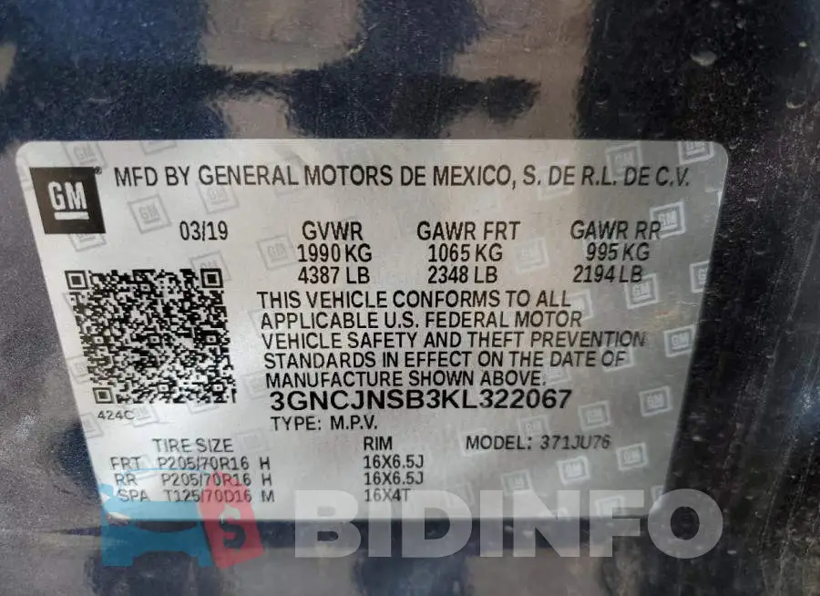 3GNCJNSB3KL322067 Photo# 10