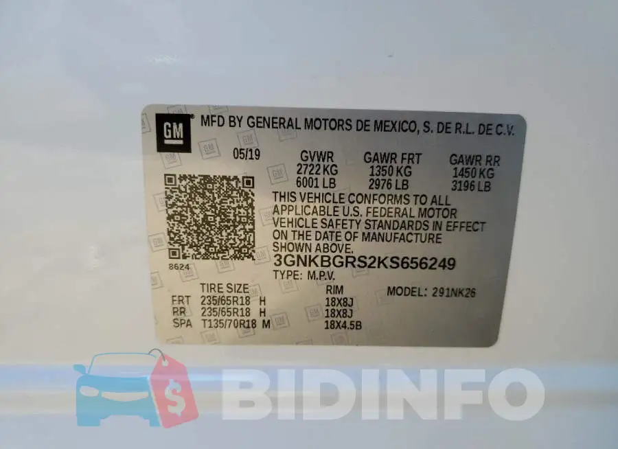 3GNKBGRS2KS656249 Photo# 13