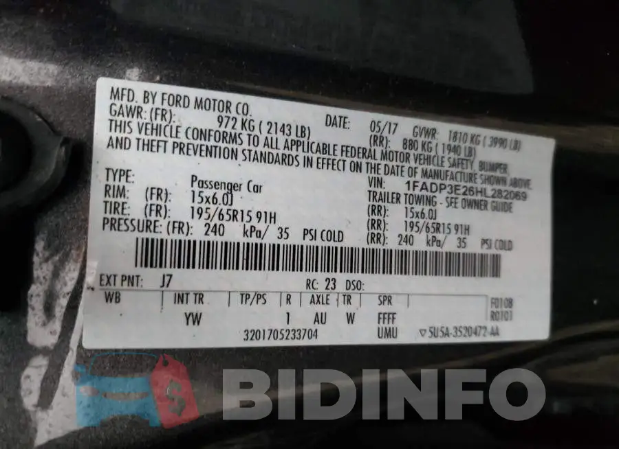 1FADP3E26HL282069 Photo# 13