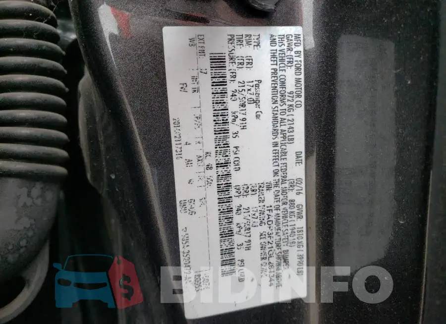 1FADP3F21GL281344 Photo# 12