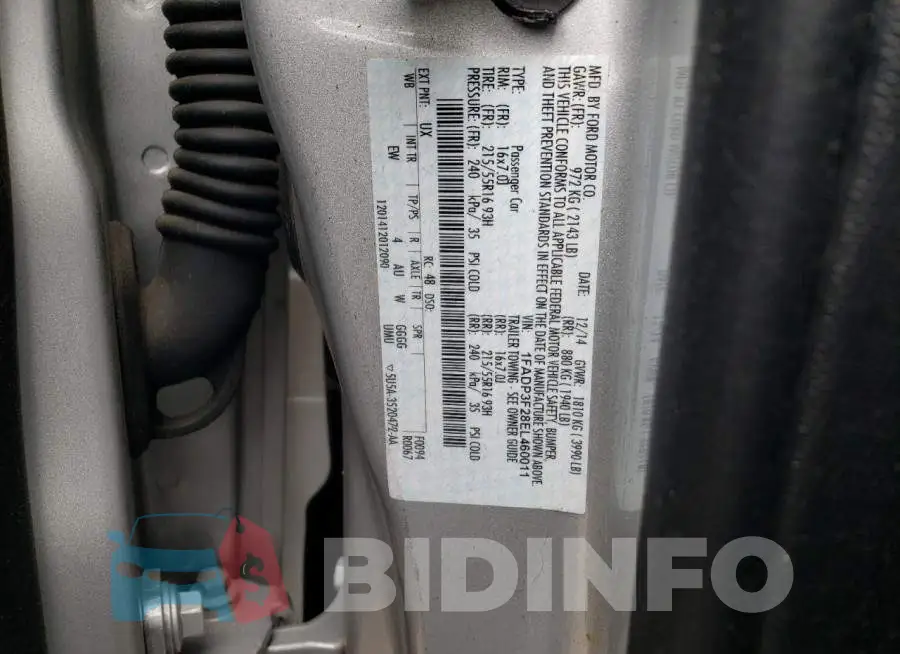 1FADP3F28EL460011 Photo# 12