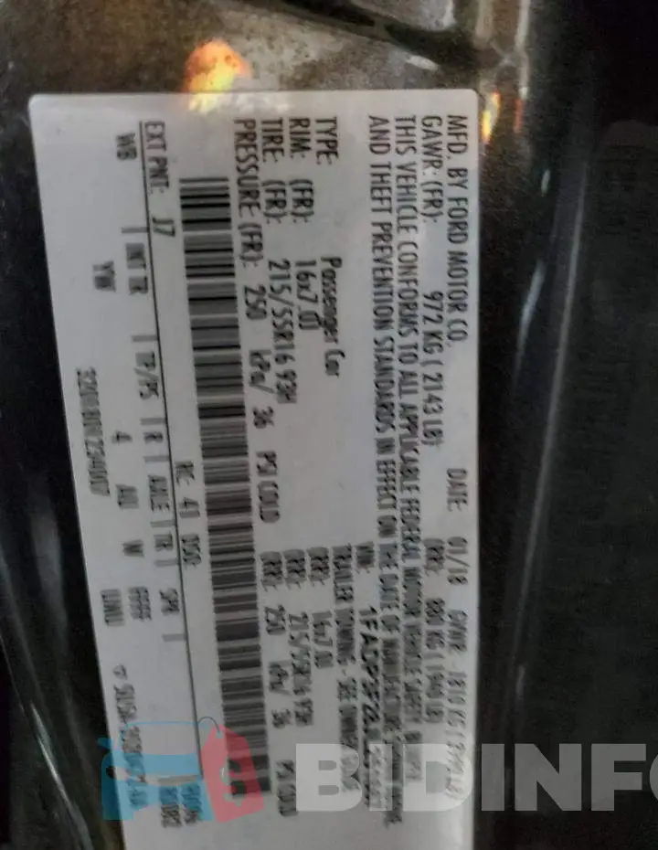 1FADP3F28JL251667 Photo# 13