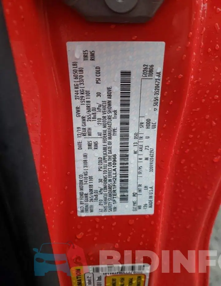 1FTER1FH2LLA10966 Photo# 12