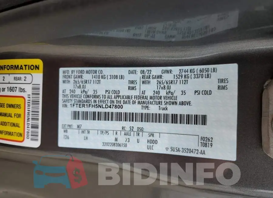 1FTER1FH5NLD47800 Photo# 12