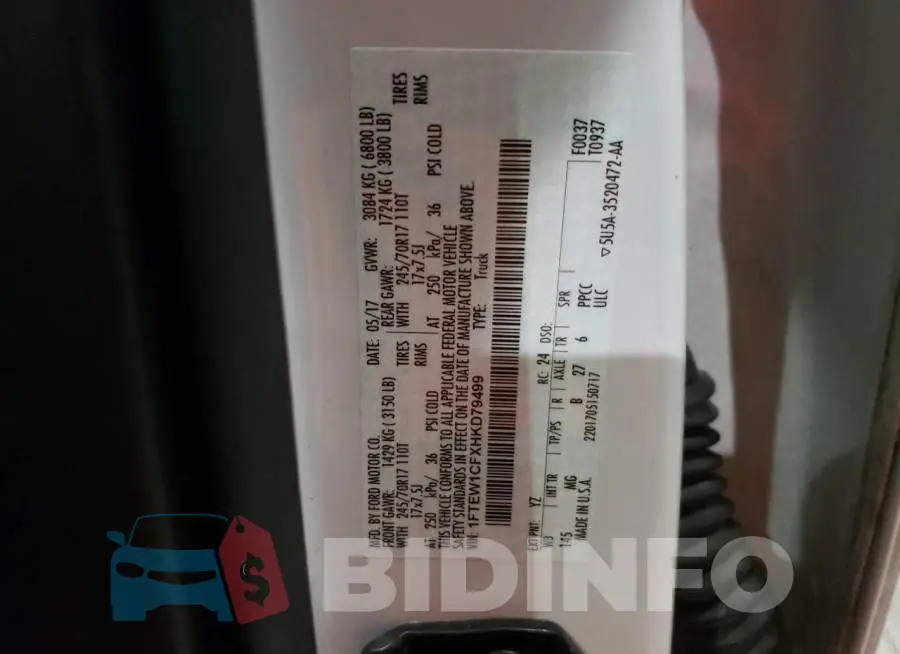 1FTEW1CFXHKD79499 Photo# 12