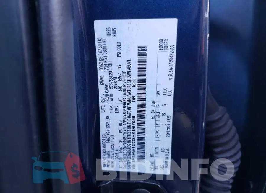 1FTEW1CG3HKD67056 Photo# 12
