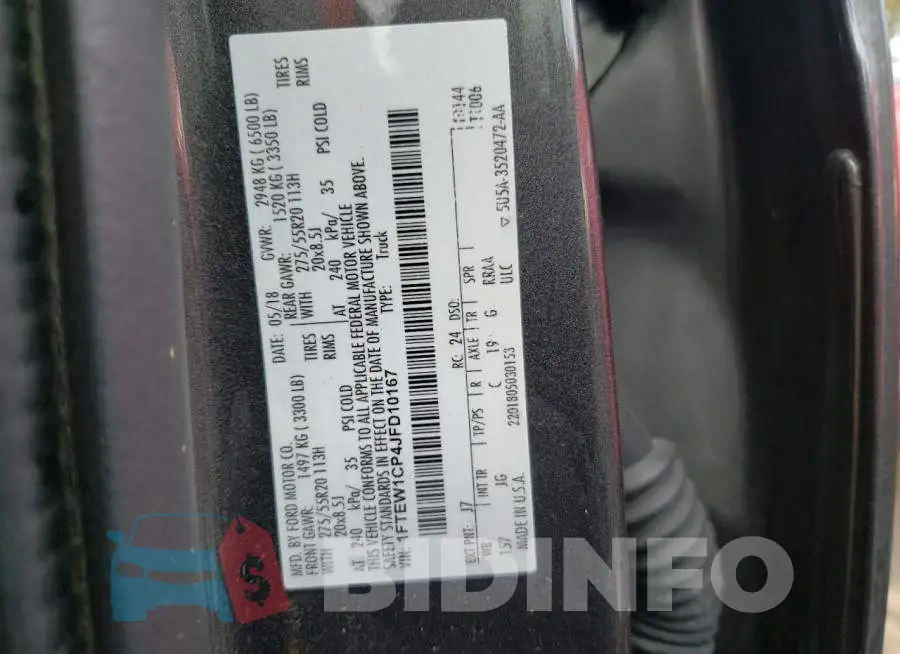 1FTEW1CP4JFD10167 Photo# 12