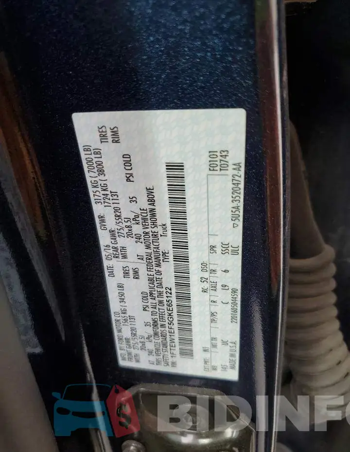 1FTEW1EF5GKE65122 Photo# 12