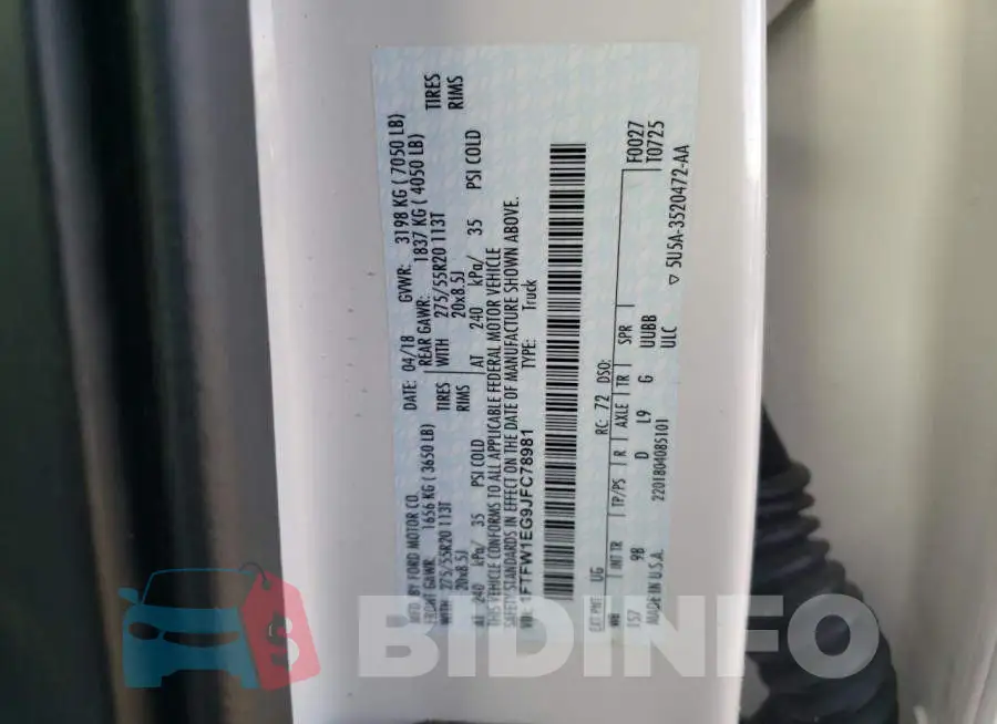 1FTFW1EG9JFC78981 Photo# 10