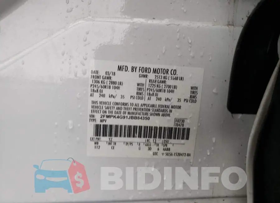 2FMPK4G91JBB84350 Photo# 10
