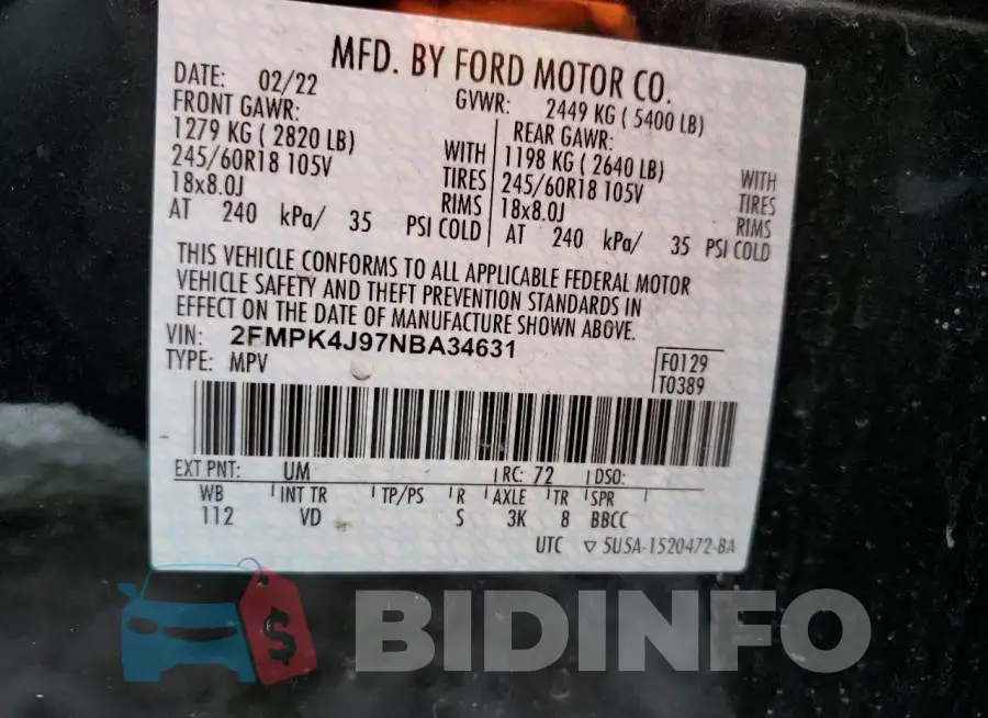 2FMPK4J97NBA34631 Photo# 13