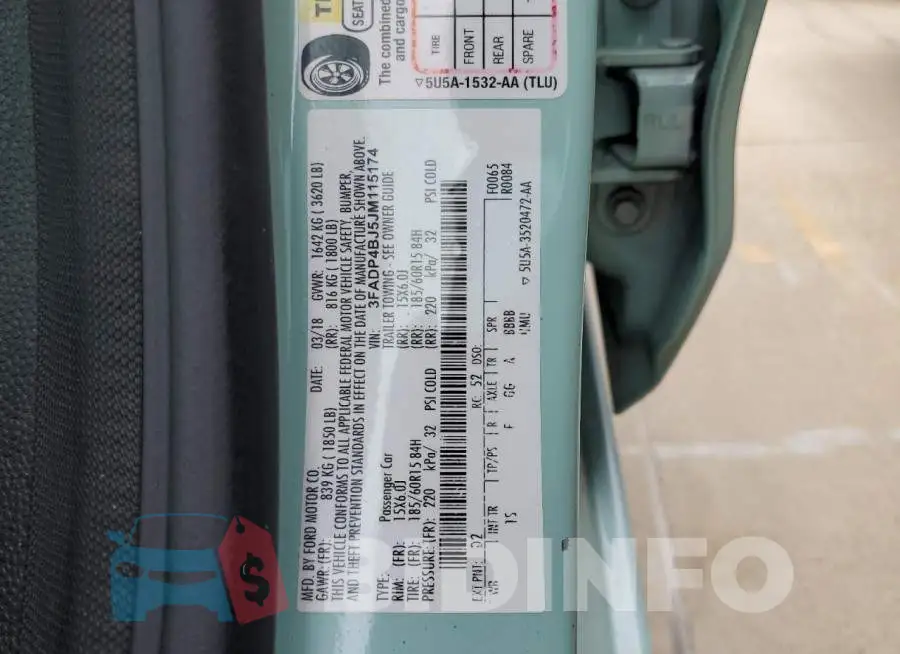 3FADP4BJ5JM115174 Photo# 12