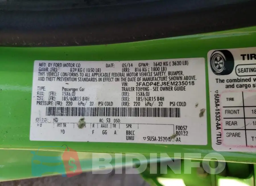 3FADP4EJ8EM235018 Photo# 10