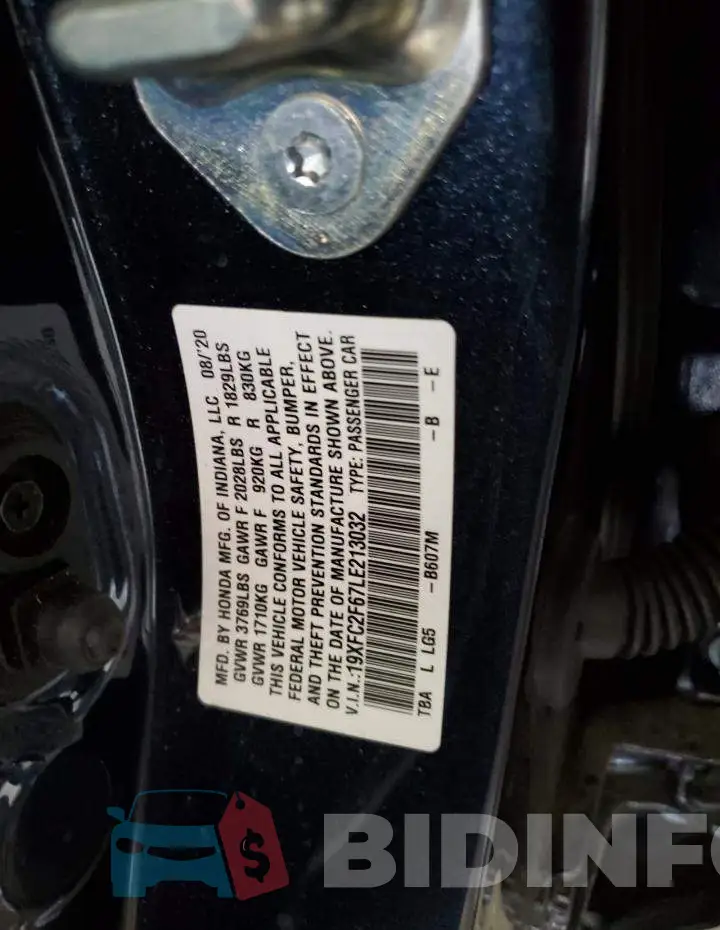 19XFC2F67LE213032 Photo# 12