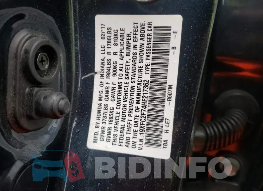 19XFC2F74HE217362 Photo# 13