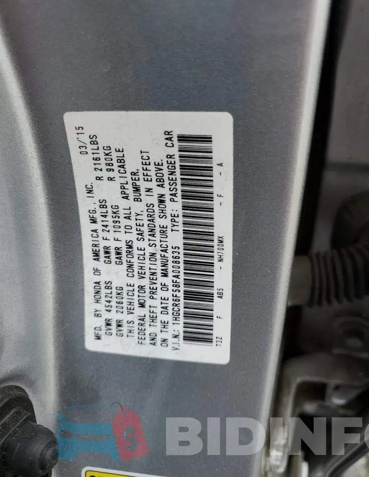 1HGCR6F58FA008635 Photo# 12