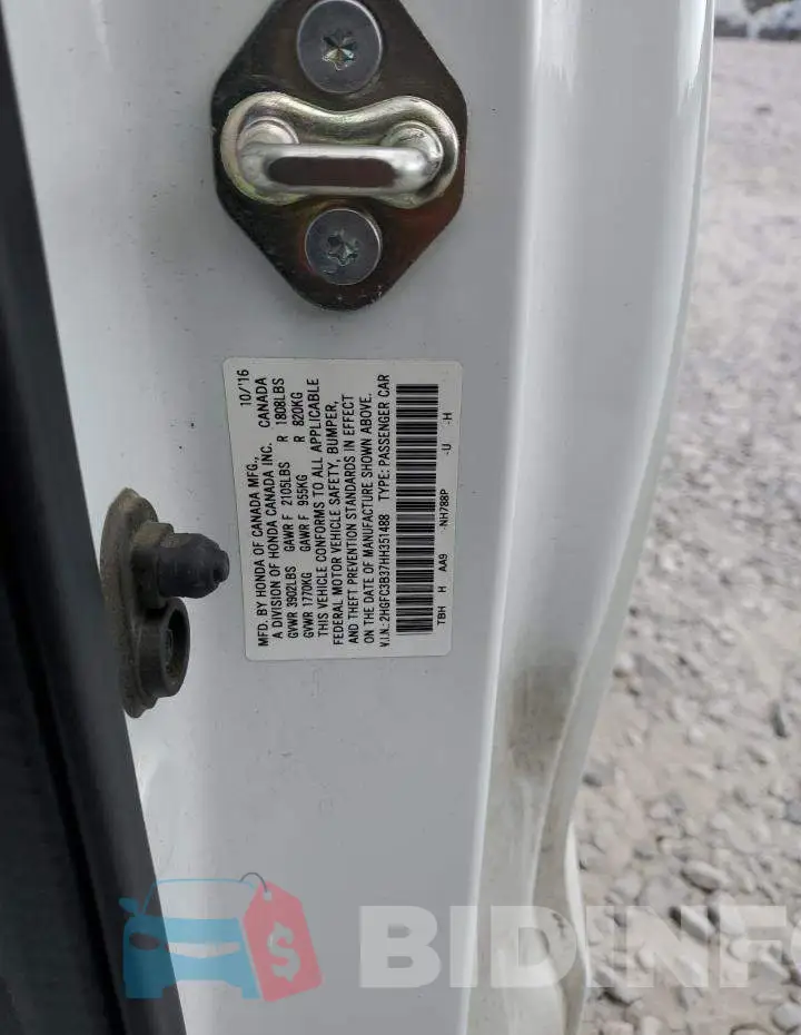 2HGFC3B37HH351488 Photo# 10