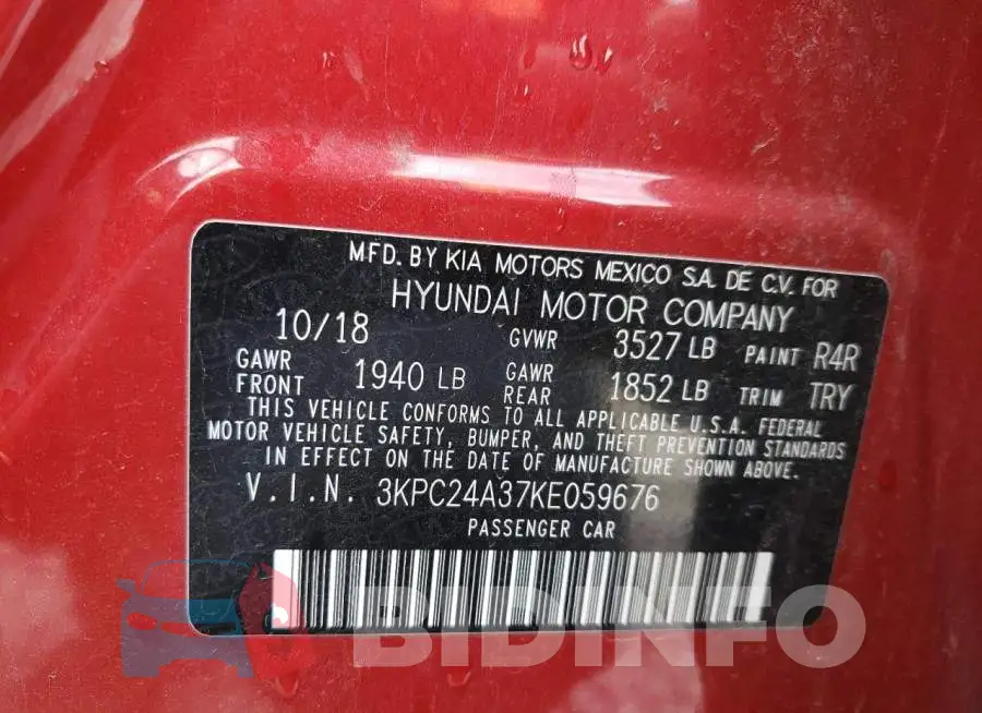 3KPC24A37KE059676 Photo# 13