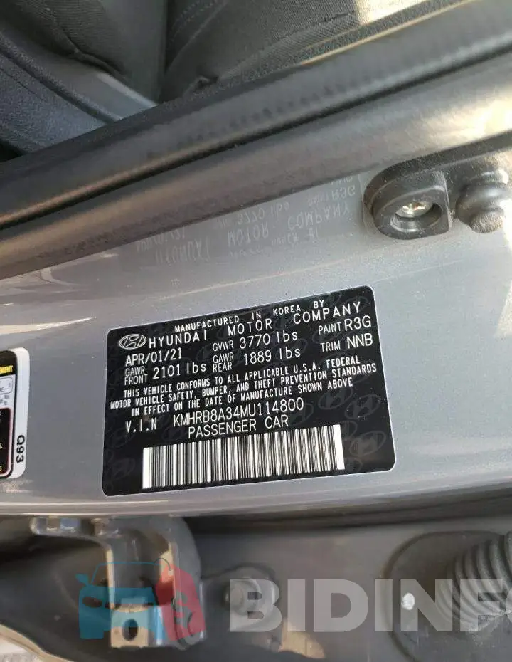 KMHRB8A34MU114800 Photo# 13