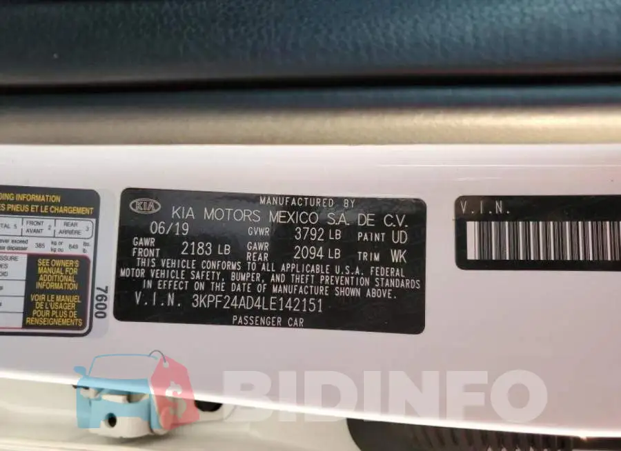 3KPF24AD4LE142151 Photo# 12