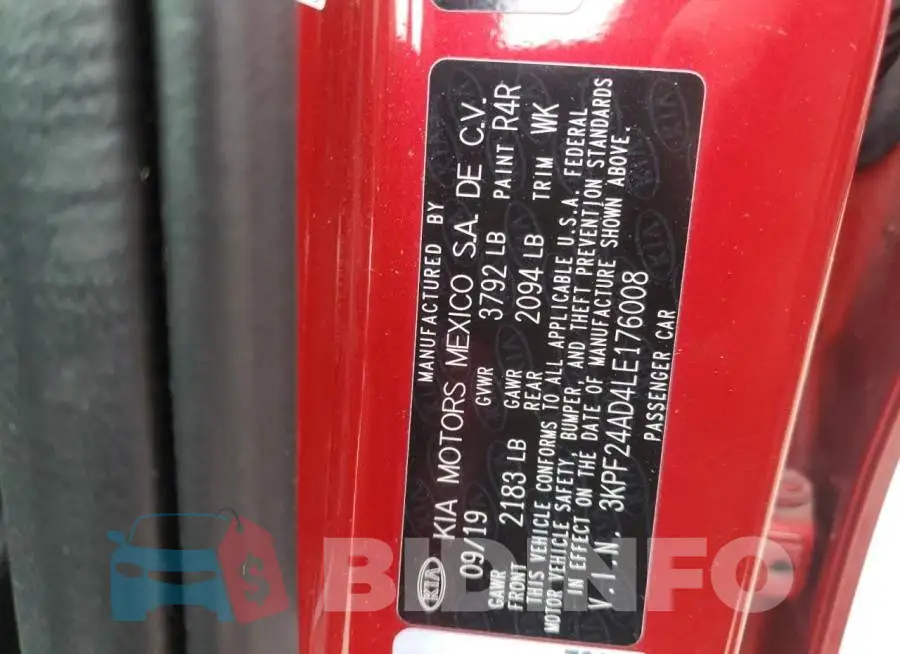 3KPF24AD4LE176008 Photo# 13