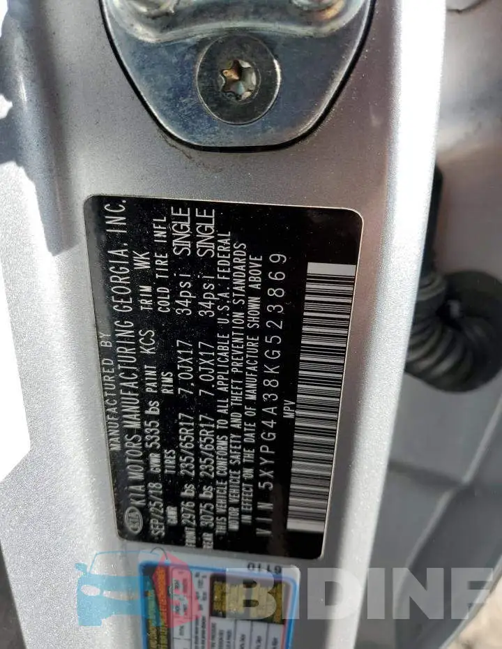 5XYPG4A38KG523869 Photo# 12