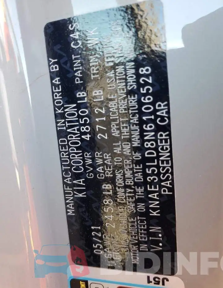 KNAE35LD8N6106528 Photo# 10