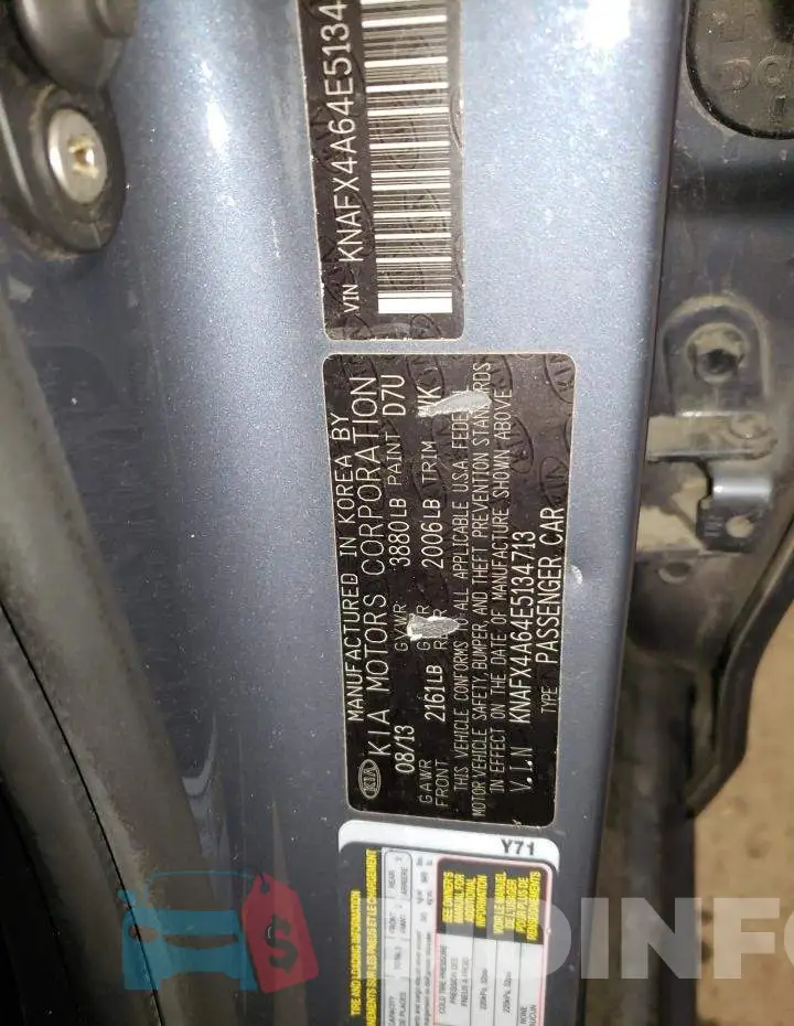 KNAFX4A64E5134713 Photo# 12