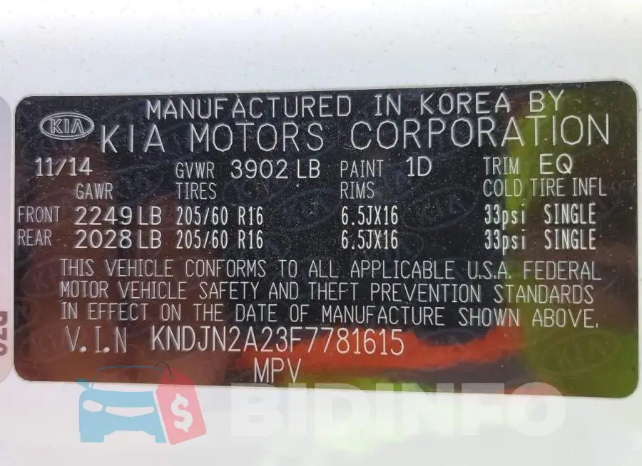 KNDJN2A23F7781615 Photo# 14