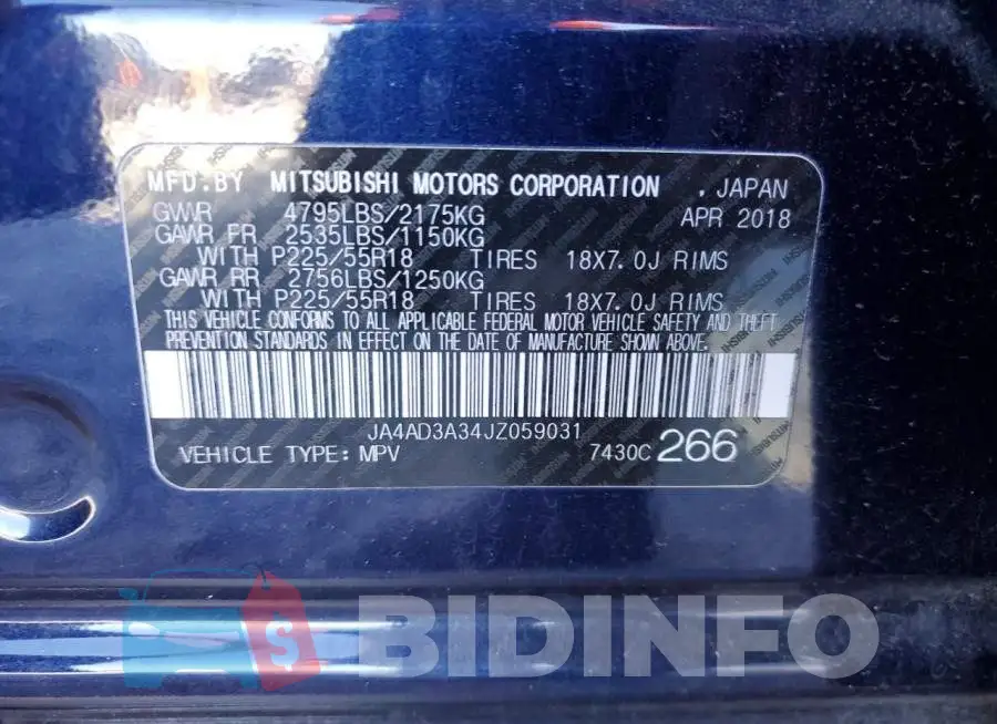 JA4AD3A34JZ059031 Photo# 10