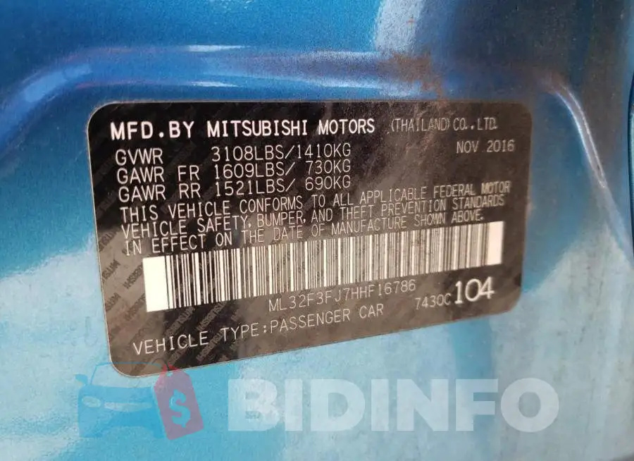 ML32F3FJ7HHF16786 Photo# 12