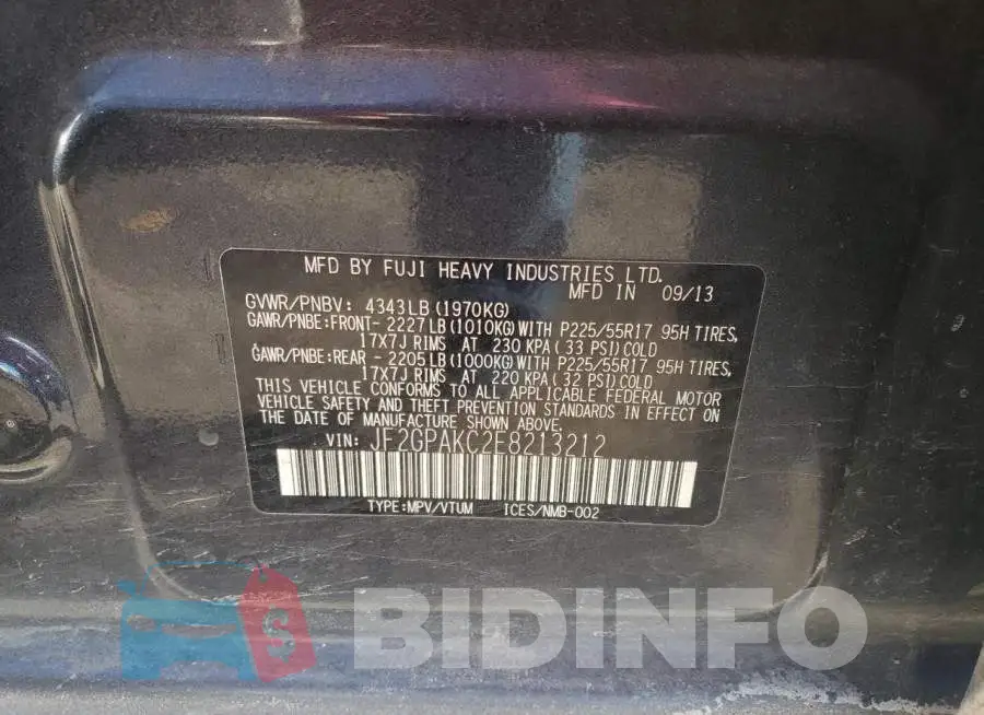 JF2GPAKC2E8213212 Photo# 12