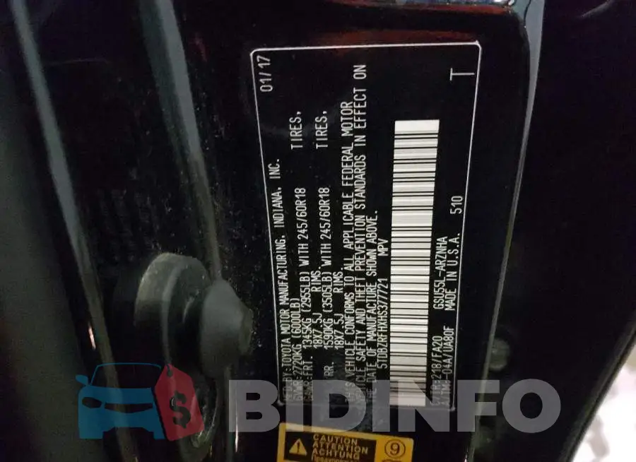 5TDBZRFHXHS377721 Photo# 10