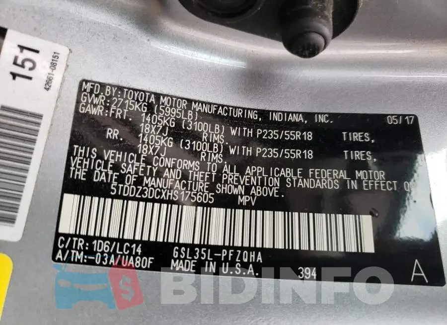 5TDDZ3DCXHS175605 Photo# 12
