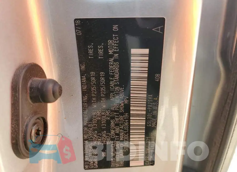 5TDXZ3DC1JS964194 Photo# 13