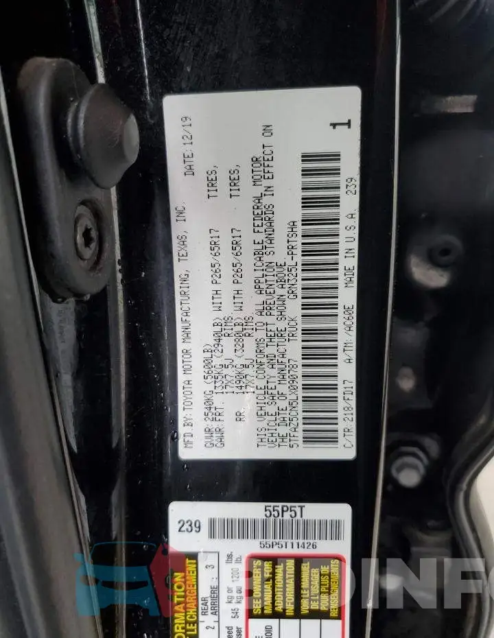 5TFAZ5CN5LX090787 Photo# 10