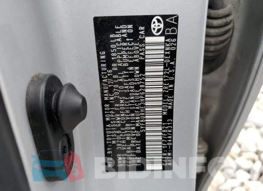 5YFBURHE3HP628752 Photo# 12