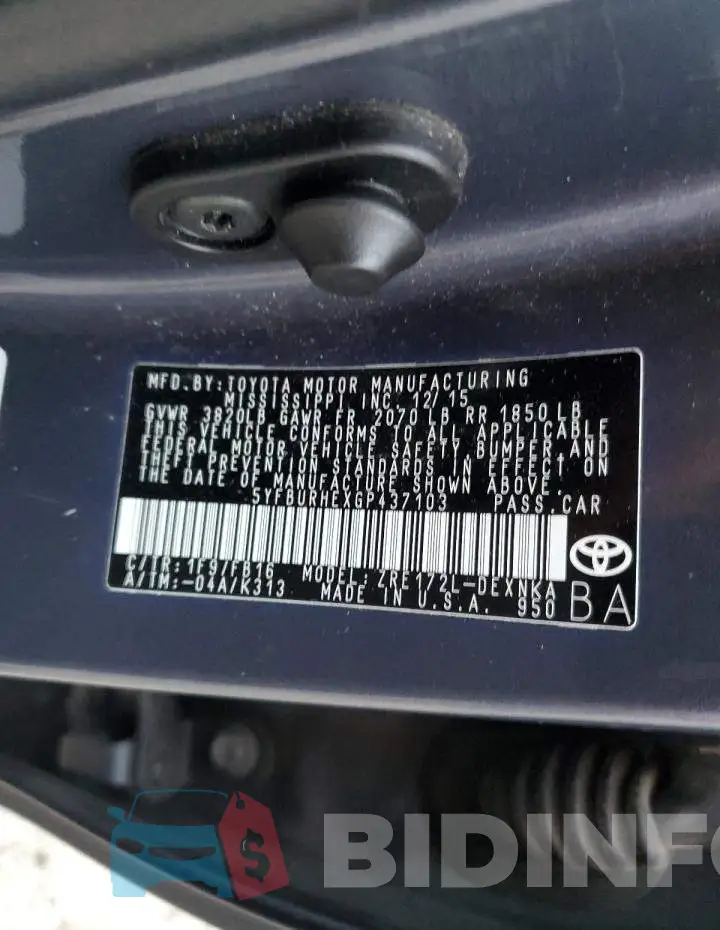 5YFBURHEXGP437103 Photo# 12