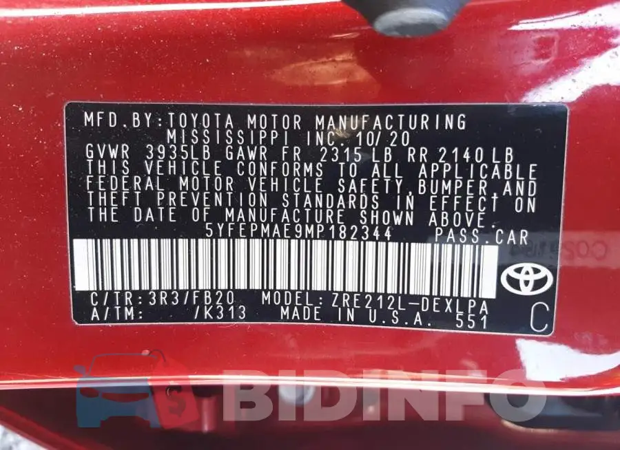 5YFEPMAE9MP182344 Photo# 13