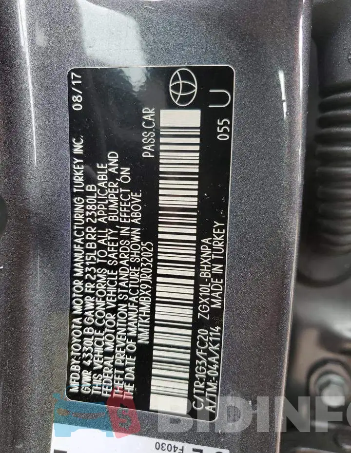 NMTKHMBX9JR032025 Photo# 12
