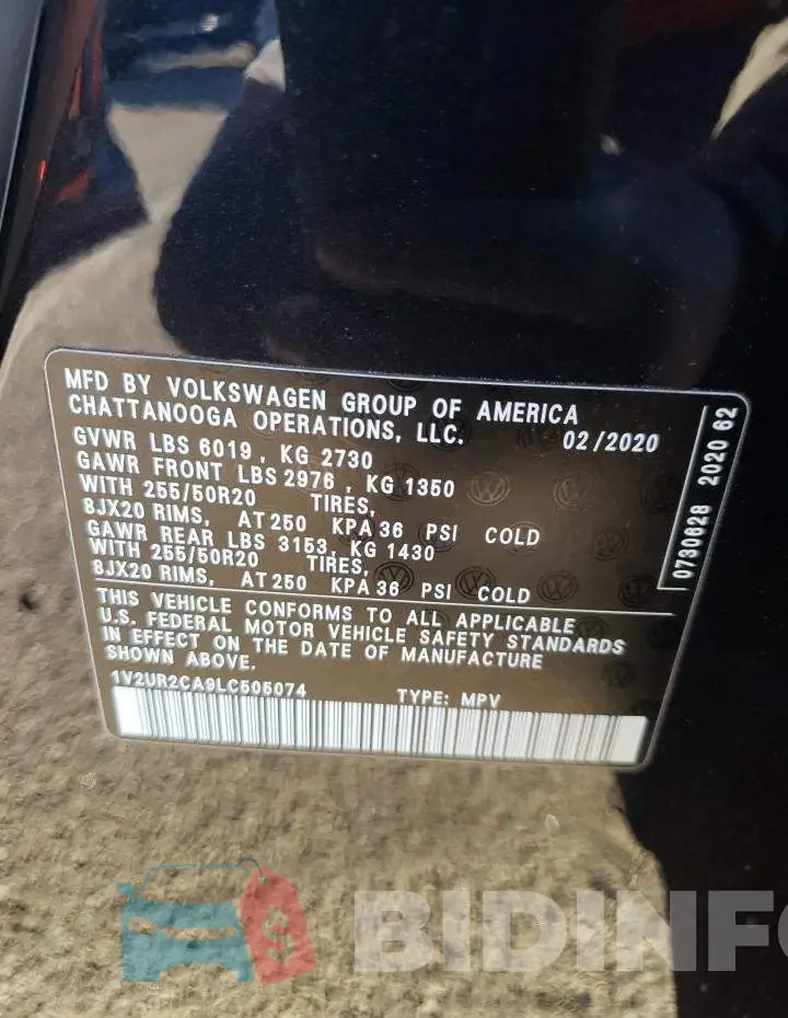 1V2UR2CA9LC505074 Photo# 13