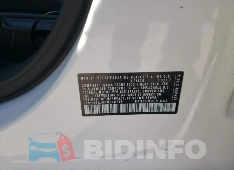 3VW167AJ8HM358715 Photo# 12