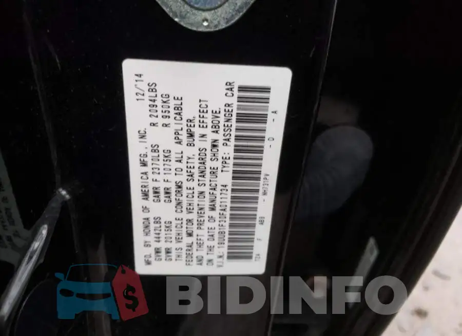 19UUB1F30FA011734 Photo# 12