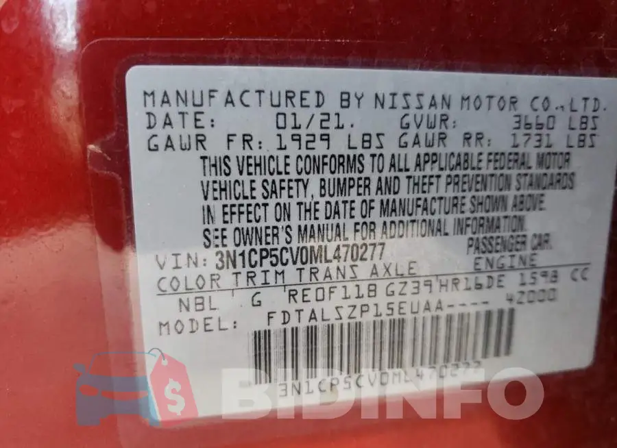 3N1CP5CV0ML470277 Photo# 14