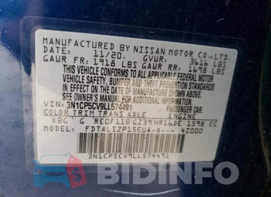 3N1CP5CV9LL574491 Photo# 14