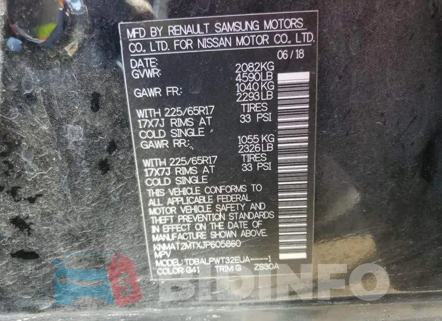 KNMAT2MTXJP605860 Photo# 14
