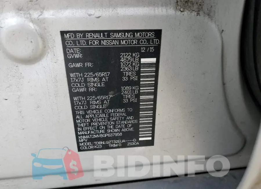 KNMAT2MV8GP637958 Photo# 10